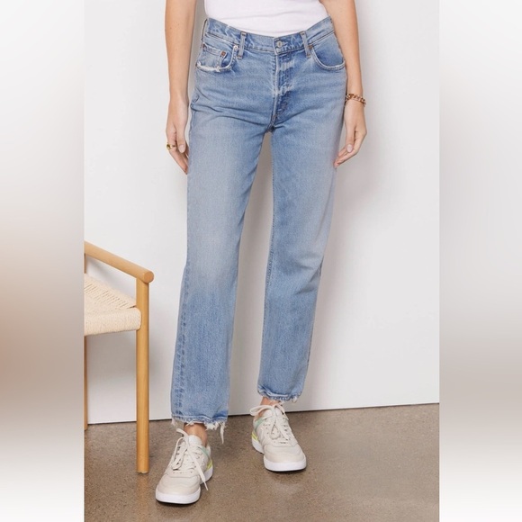 AGOLDE Kye Mid Rise Straight Crop Jeans - Picture 2 of 9
